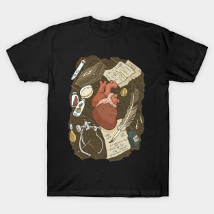 perfect specimen, vintage science tools & heart. T-Shirt